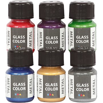 Glasfärg Creativ Company Metall 6x30 ml/1 Förp
