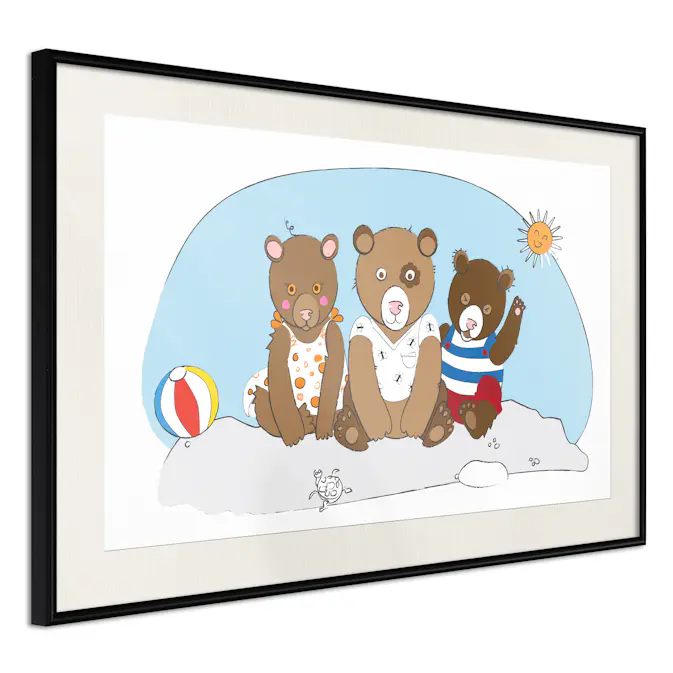 Poster Artgeist Affisch Teddy Bears on the Beach