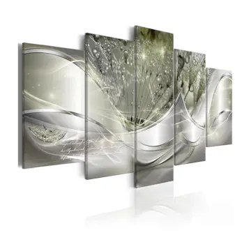 Tavla Arkiio SparklIng Dandelions Green Wide 5 delar