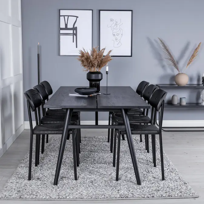 Matgrupp Venture Home Sleek med 6st Polly Stolar