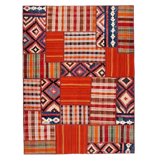 Persisk Patchworkmatta Arkiio 752102 Kelim Flerfärgad 153x206