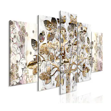 Tavla Arkiio Tree Of Happiness Wide 5 delar 225x100