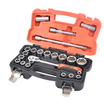 Hylsnyckelsats Boxer 1/2 tum-23-delar