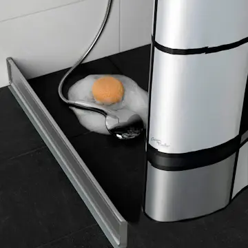 Duschsarg Leif Arvidsson 125 cm Ink. Väggfäste