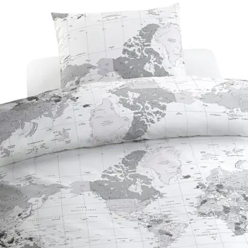 Påslakanset Borganäs of Sweden Big World Grå Enkelsäng