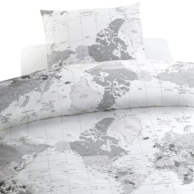 Påslakanset Borganäs of Sweden Big World Grå Enkelsäng