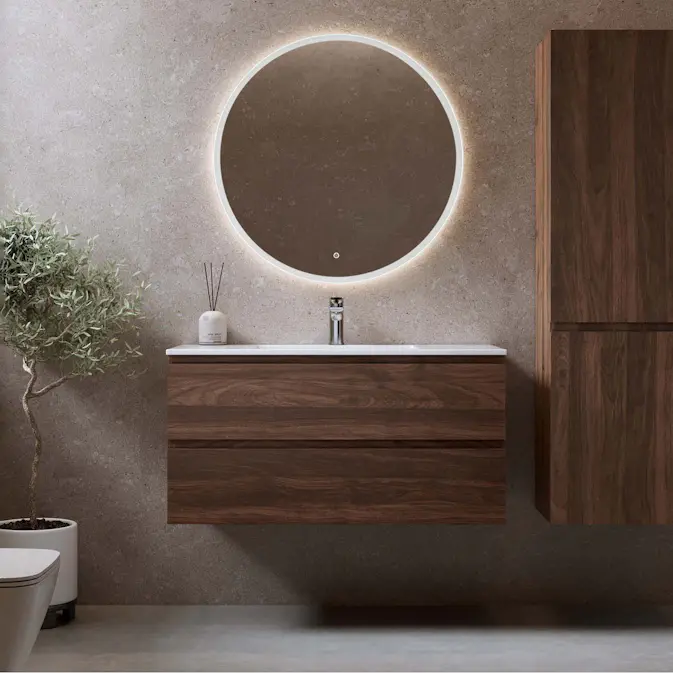 Tvättställsskåp Bathlife Eufori med Tvättställ och Spegel Skina