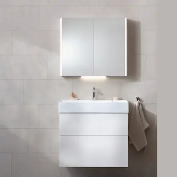 Möbelpaket Miller Badrum New York med Bloc Tvättställ och Spegelskåp