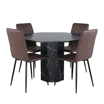 Matgrupp Venture Home Monte Carlo med 4 Walerina Stolar