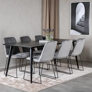 Matgrupp Venture Home Dipp med 6 Muce stolar