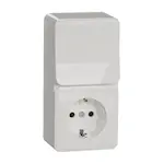 Vägguttag Schneider Electric Exxact Trapp/1-pol