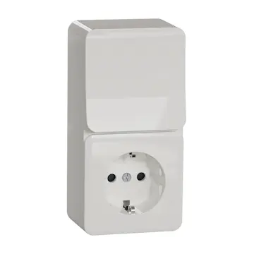 Vägguttag Schneider Electric Exxact Trapp/1-pol