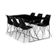 Matgrupp Basic Home Indy Rektangulärt Matbord 180 cm med 6 Shell Matstol