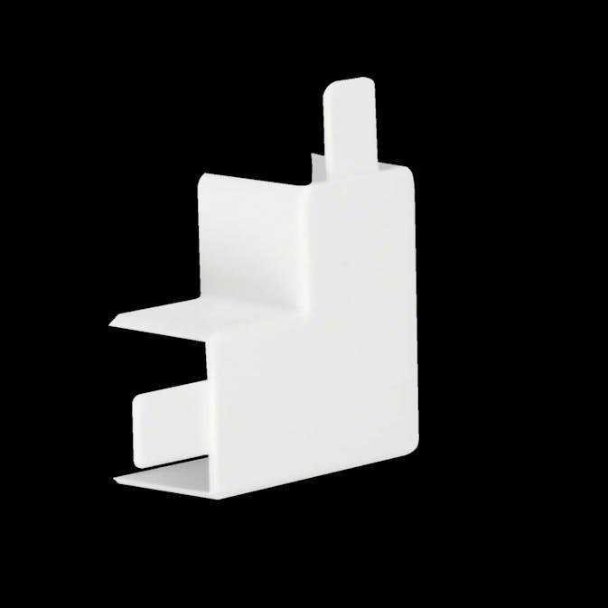L-Vinkel till Matarkanal Hager LF/LFH 30 x 30 mm Halogenfri Vit RAL 9016
