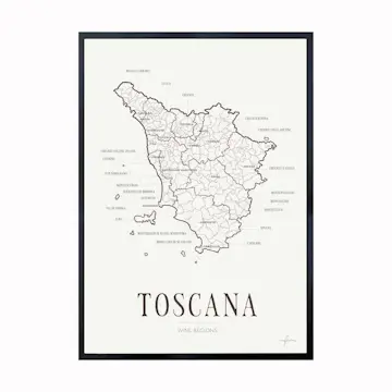 Poster Corkframes Vinkarta Toscana
