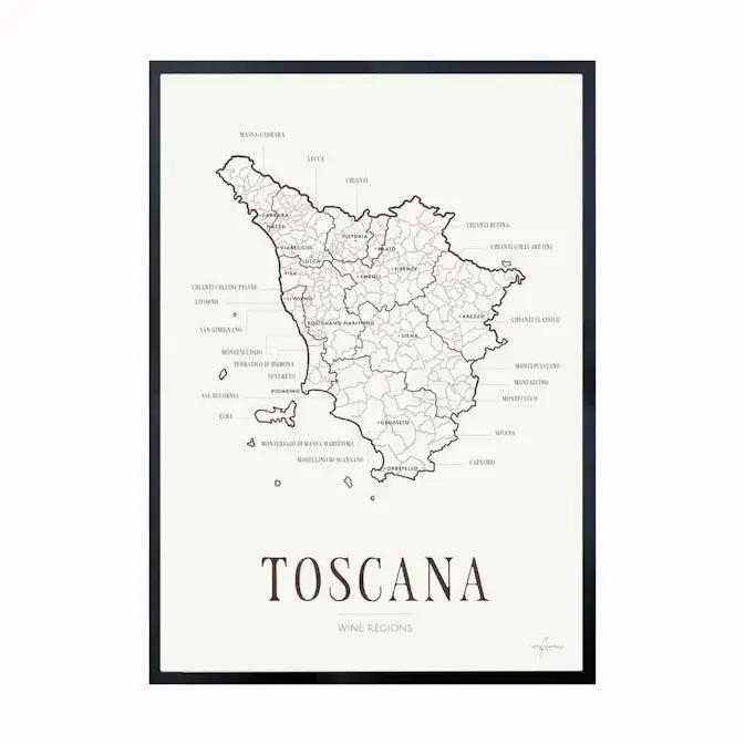 Poster Corkframes Vinkarta Toscana
