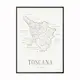 Poster Corkframes Vinkarta Toscana