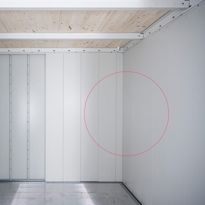 Väggpanel Biohort till Trädgårdsskjul Neo med Standarddörr