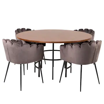 Matgrupp furniture/fashion Copenhagen med 4 Gråa Limhamn Stolar