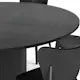 Matgrupp Bark Kopparbo Runt Matbord 180 cm med 6Jerup Matstol Bark Svart
