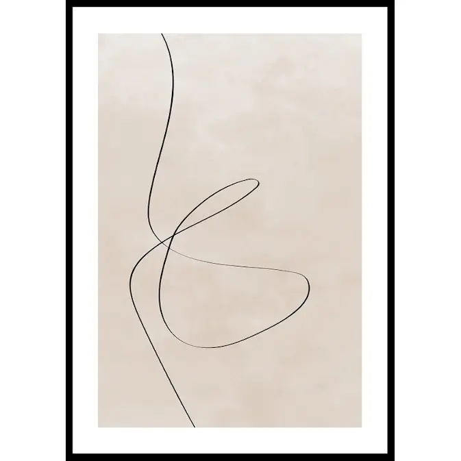 Poster Gallerix Line Art Abstract Shapes No2
