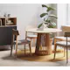 Matgrupp Bark Peyra Runt Matbord 120 cm med 4 Edena Matstol