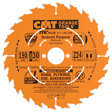 Sågklinga CMT Orange Tools ITK-Plus klyv/kap W Neg