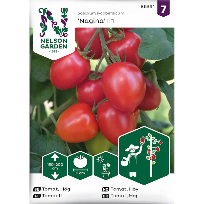 Frö Nelson Garden Tomat Hög Nagina F1