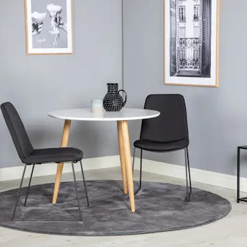 Matgrupp Venture Home Polar ø90cm med 2 Muce stolar