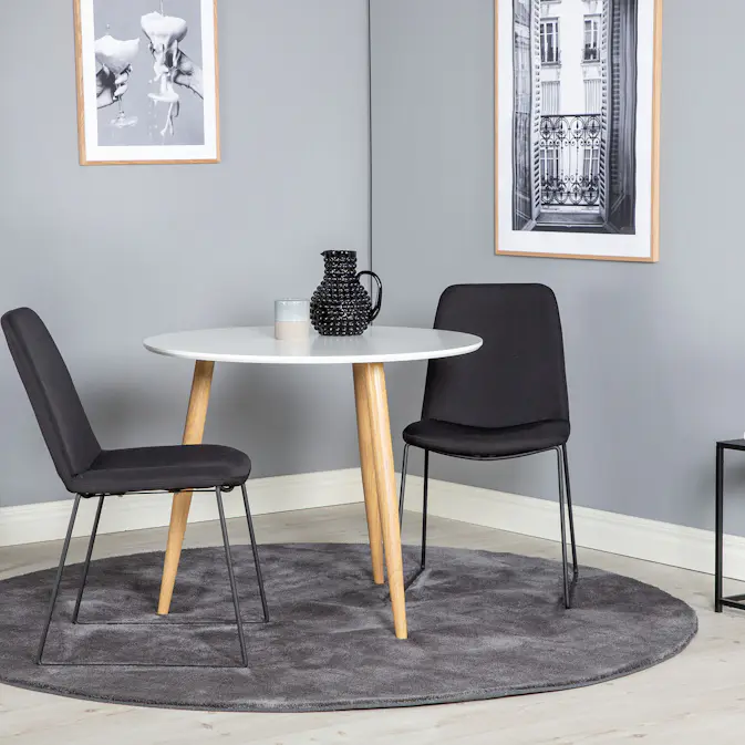 Matgrupp Venture Home Polar ø90cm med 2 Muce stolar