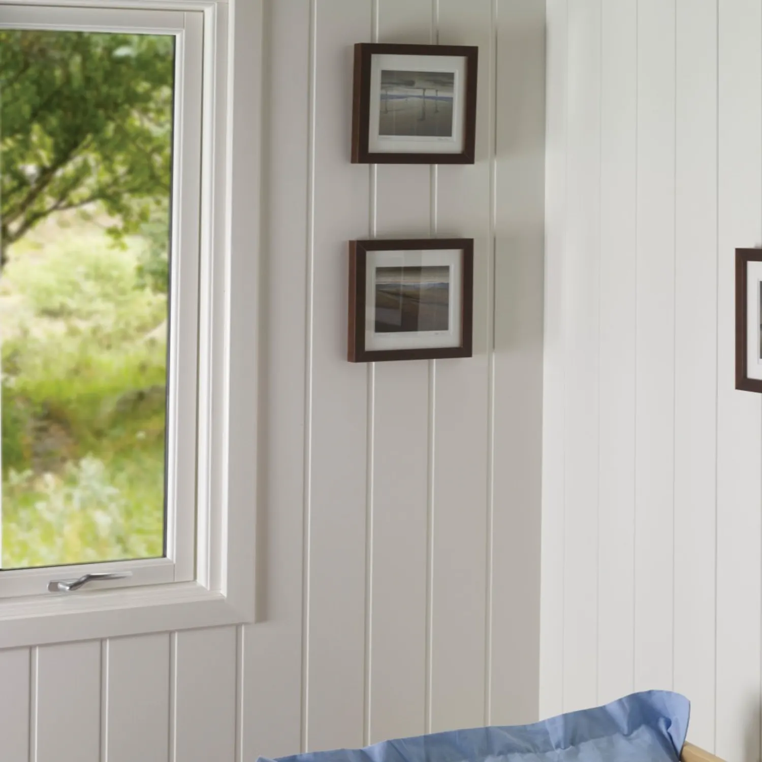 Huntonit Penselmålad Skygge Vit