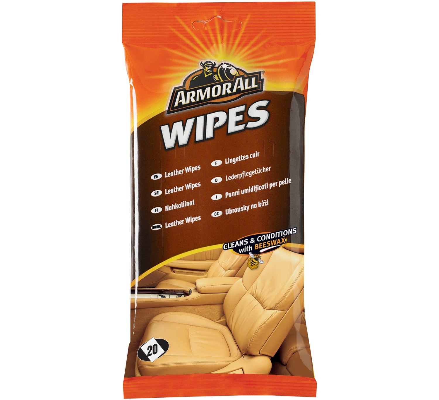 Rengöringsduk Armor All Leather Wipes Flatpack