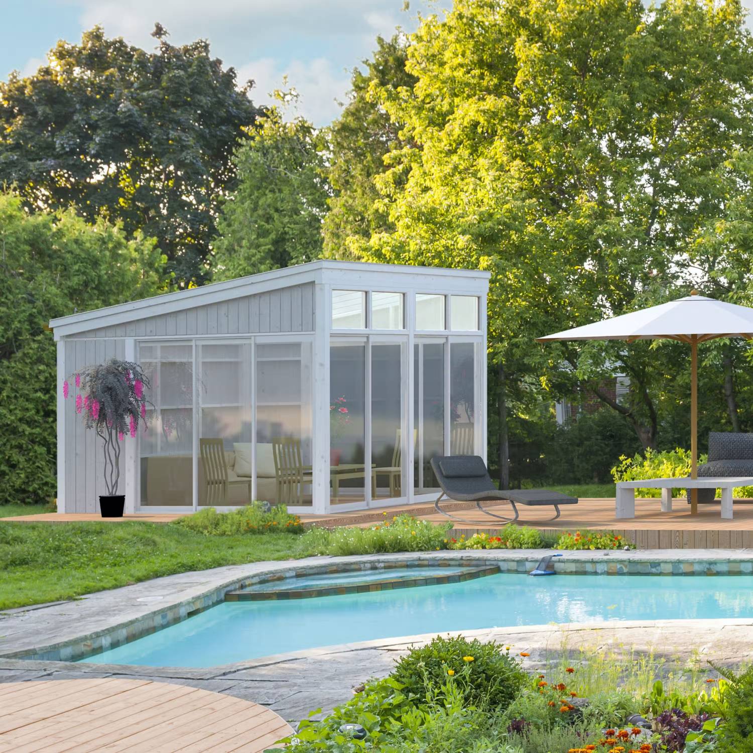 Komplett Fristående Uterum Landskap Gnistra Sommar 14,8 kvm