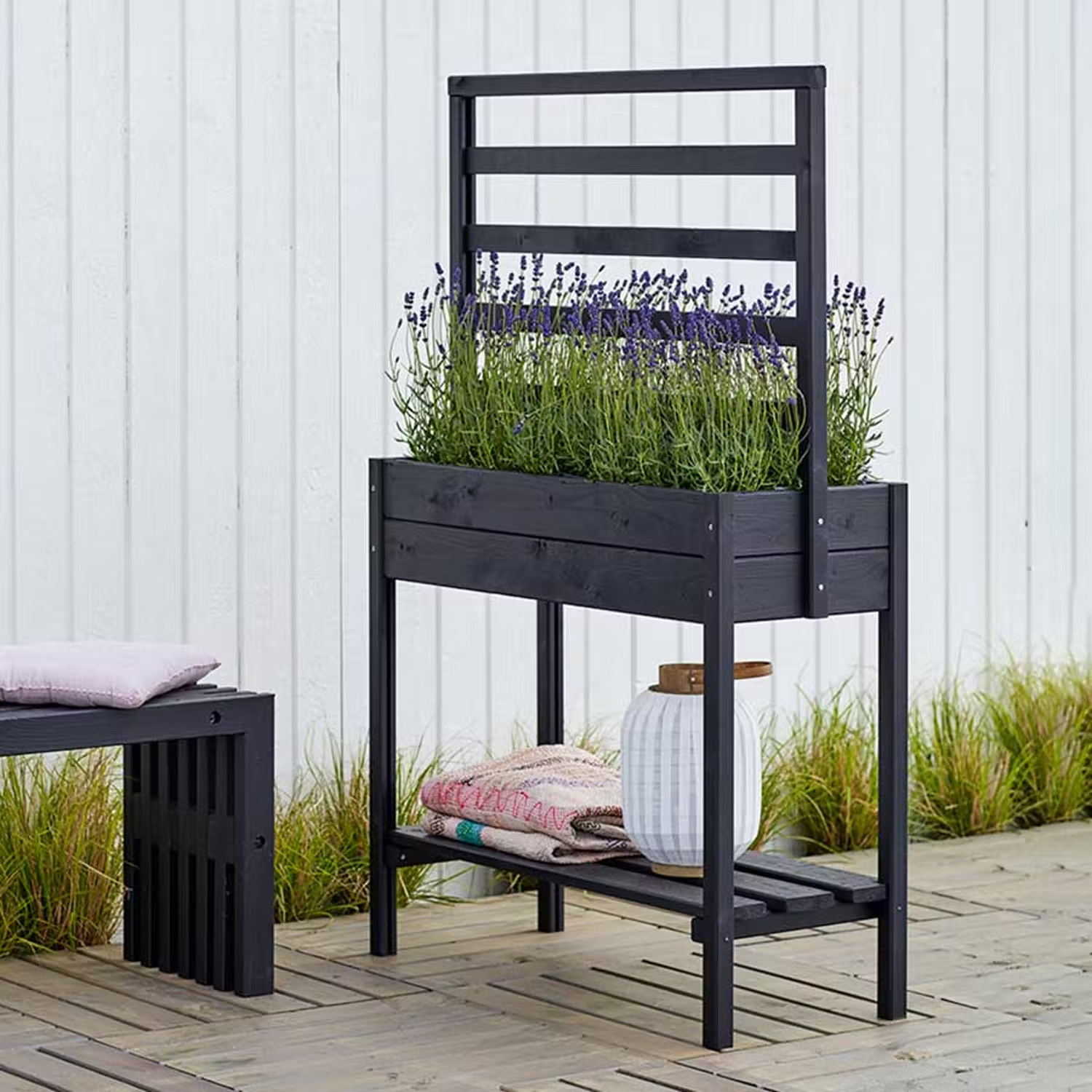 Blomlåda med spalje - Blomlåda PLUS på Ben med Spalje