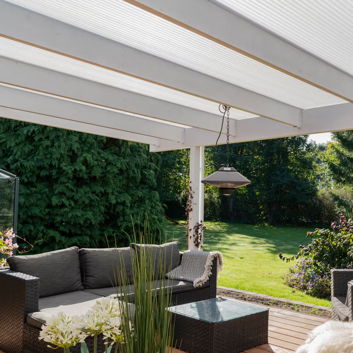 Plasttak till pergola