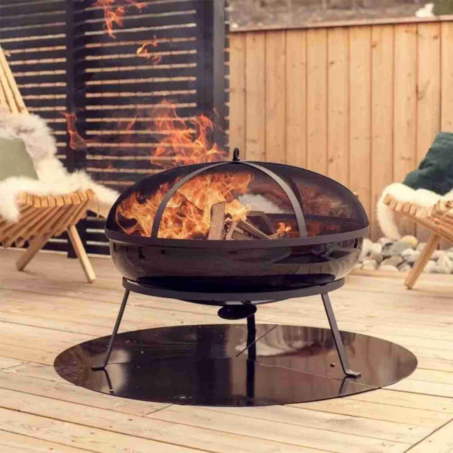 Eldstad utomhus - Eldfat Espegard Svart 70