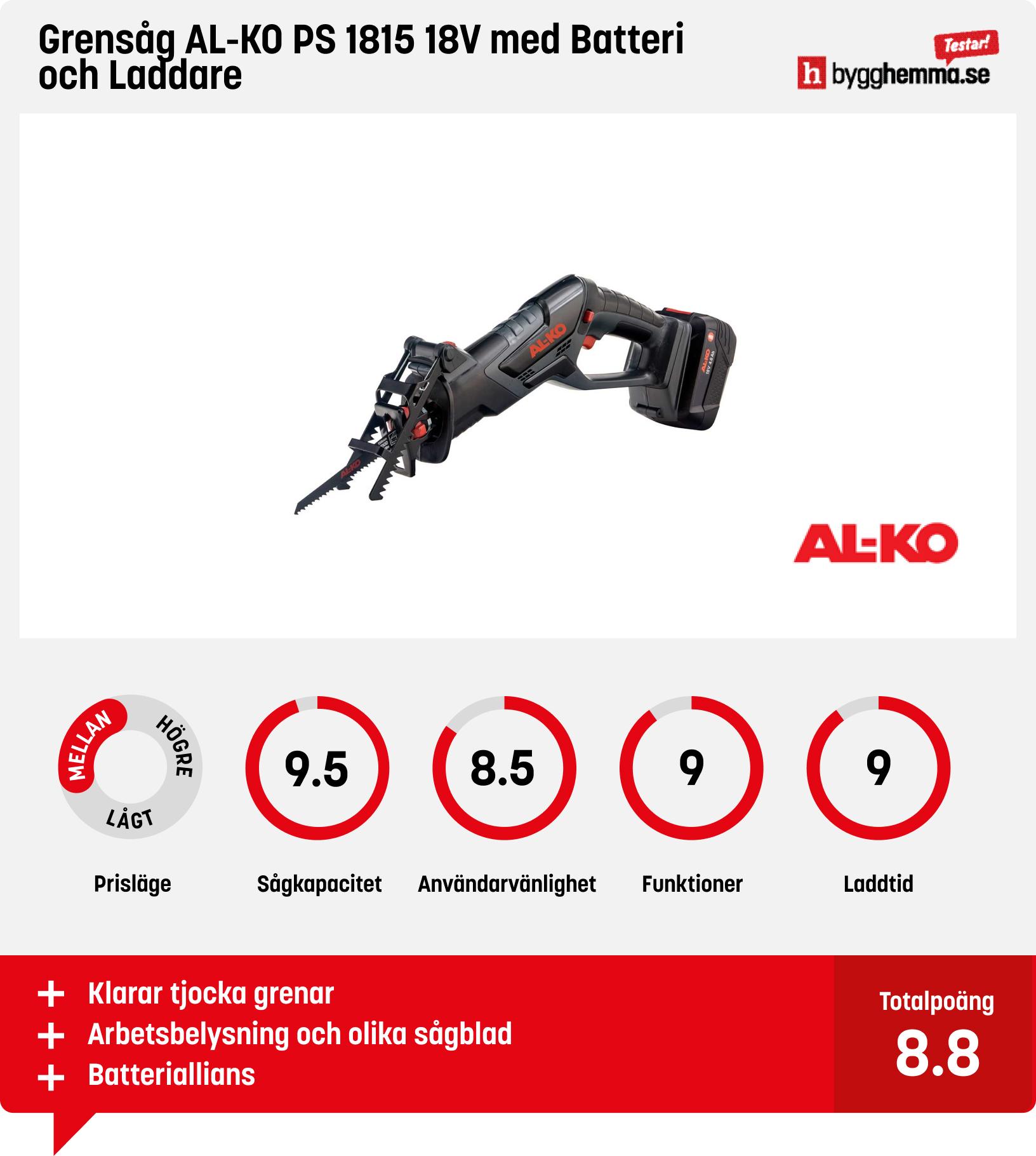 Elektrisk grensåg bäst i test