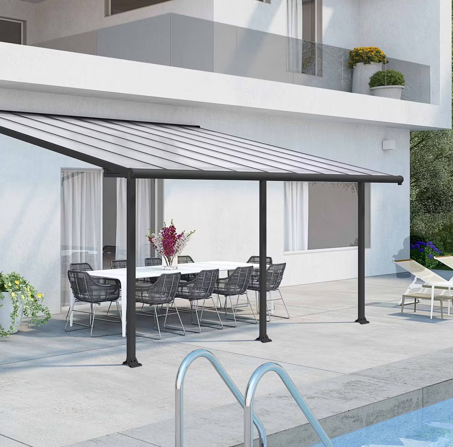 altantak mot husvägg