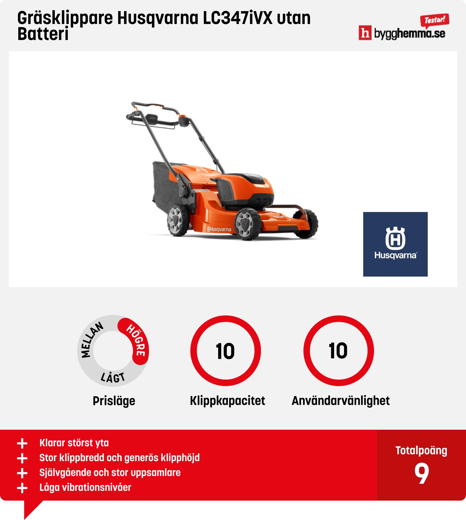 Batteridriven gräsklippare test