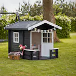 Lekstuga PLUS 134 x 134 cm + 58 cm Terrass Obehandlat inkl. Takpapp