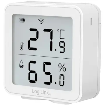 Smart Temp- & luftfuktighetssensor LogiLink Wifi Tuya