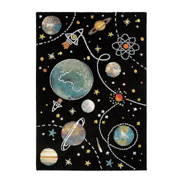 Barnmatta KM Carpets Atlas Space Svart