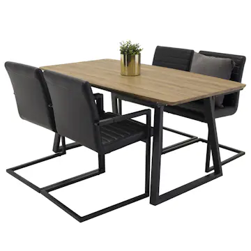 Matgrupp Venture Home Ina med 4 Asta Stolar