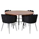 Matgrupp furniture/fashion Copenhagen med 4 Svarta Limhamn Stolar