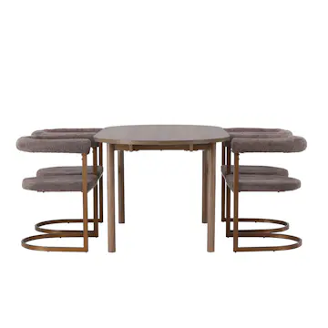 Matgrupp Venture Home Andy Ø120 cm med 4st Morning Matstolar
