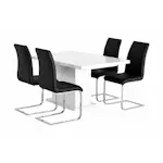 Matgrupp Concept 55 Ratliff Rektangulärt Matbord 180-220 cm Förlängningsbart med 4 Cibus Matstol