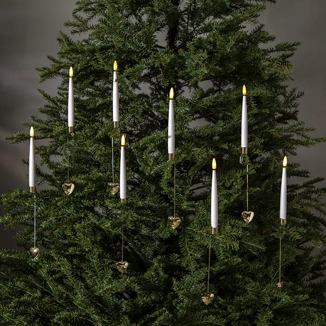 Julgransbelysning Star Trading Flamme i Vit med 8 Ljus