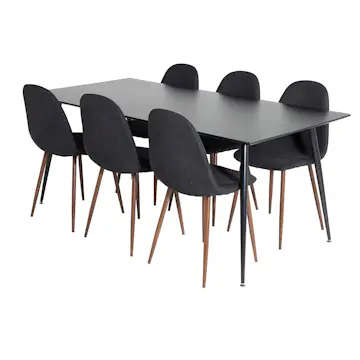 Matgrupp Venture Home Silvia med 6 Pobbie Stolar Polyestertyg