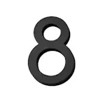 Husnummer Habo Selection Modern Stor Svart