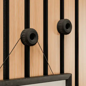 Tillbehör Akustikpanel Lundbergs Kreativ 2-Pack Tavelkrokar Svart